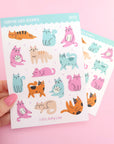 Colorful Cats Stickers