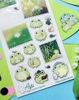 Kawaii Frog’s Life Sticker Sheet