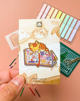 Kitten's Journal Enamel Pin