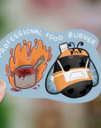 Professional Food Burner Chef Vinyl Sticker