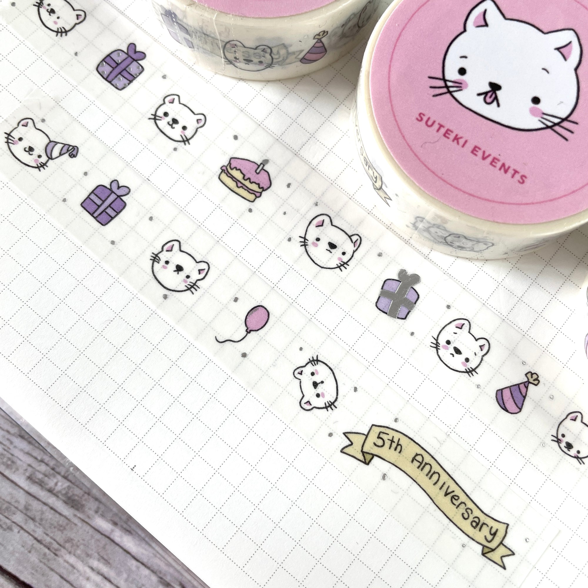 Suteki Stickers 5 year anniversary washi