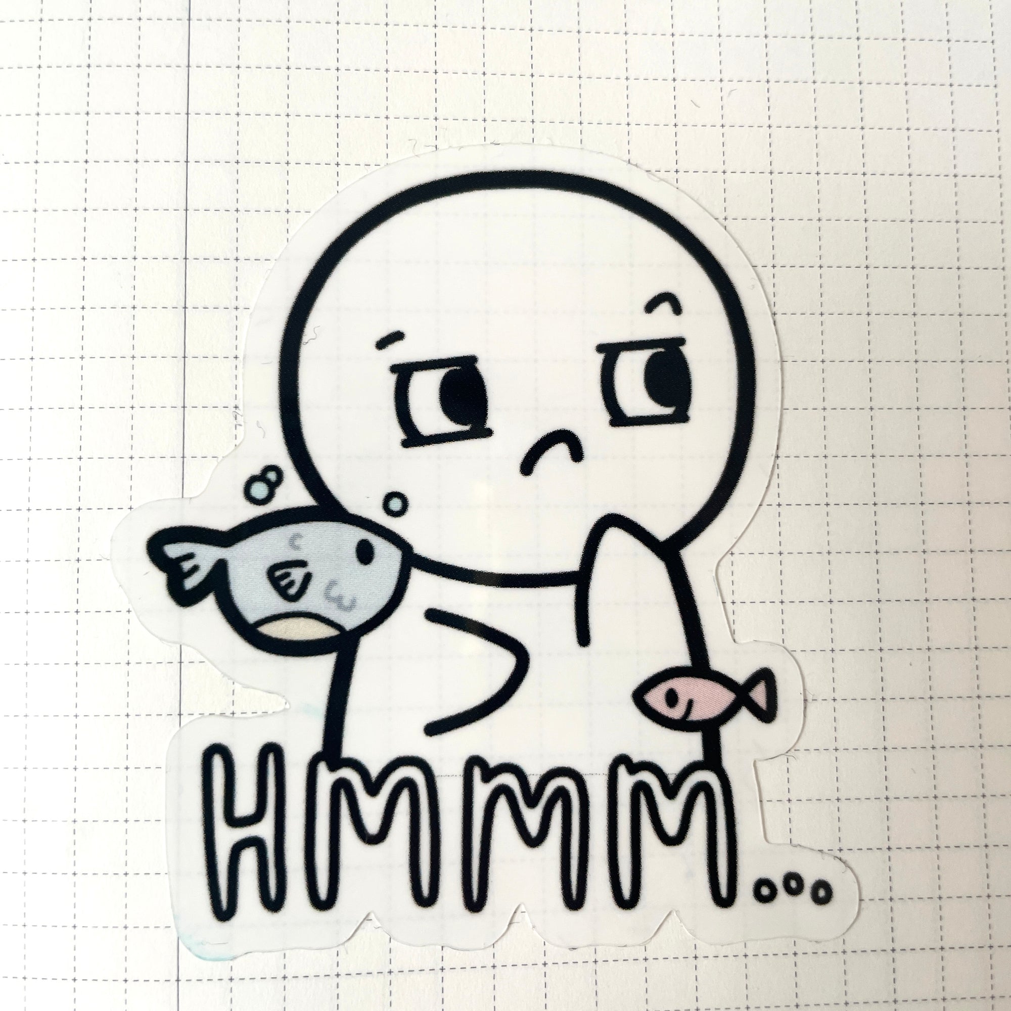 Hmmm... Vinyl Sticker