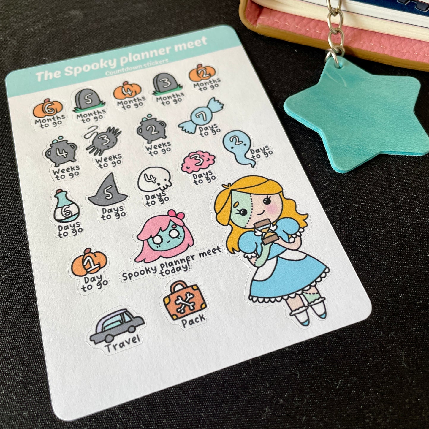 Spooky Planner Meet Countdown Stickers