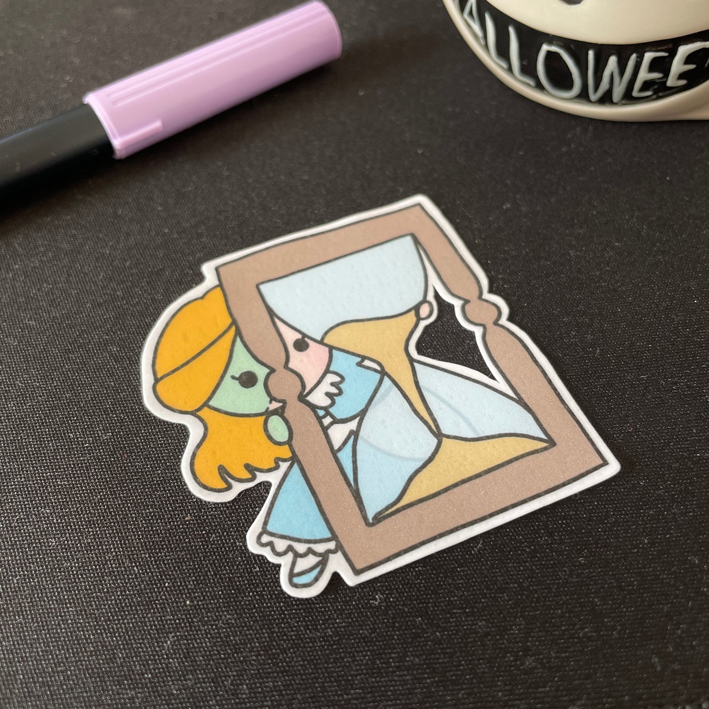 The Timid Timekeeper sticker