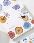 Pansy bookmark washi tape