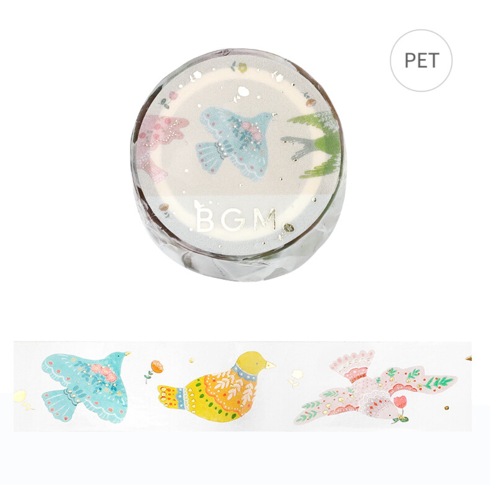 Bird embroidery PET tape