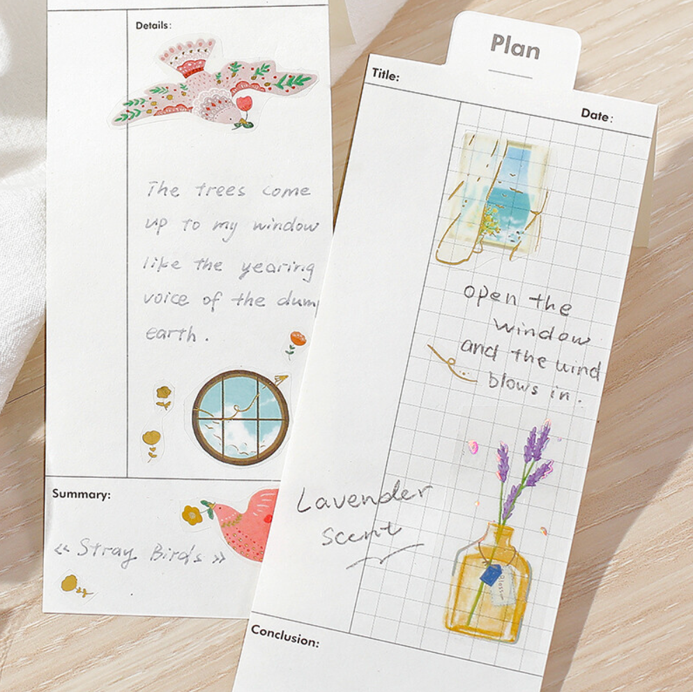 Bird embroidery PET tape