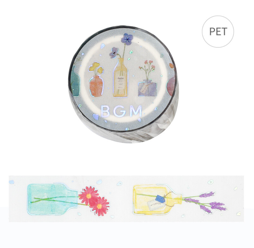 Flower vase PET tape