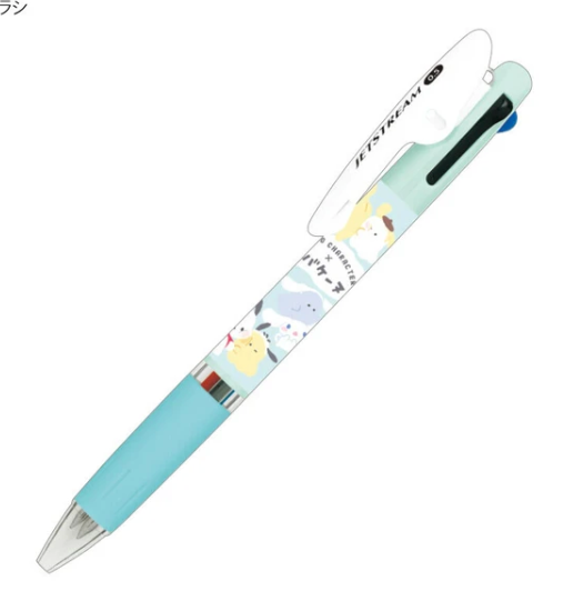 Sanrio × Obakenu × CRUX Navy – 3-Colour Ballpoint Pen (0.5 mm)