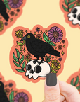 Crow and Skull Sticker