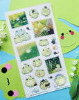 Kawaii Frog’s Life Sticker Sheet