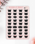 Midnight Cat Mood Sticker Sheet