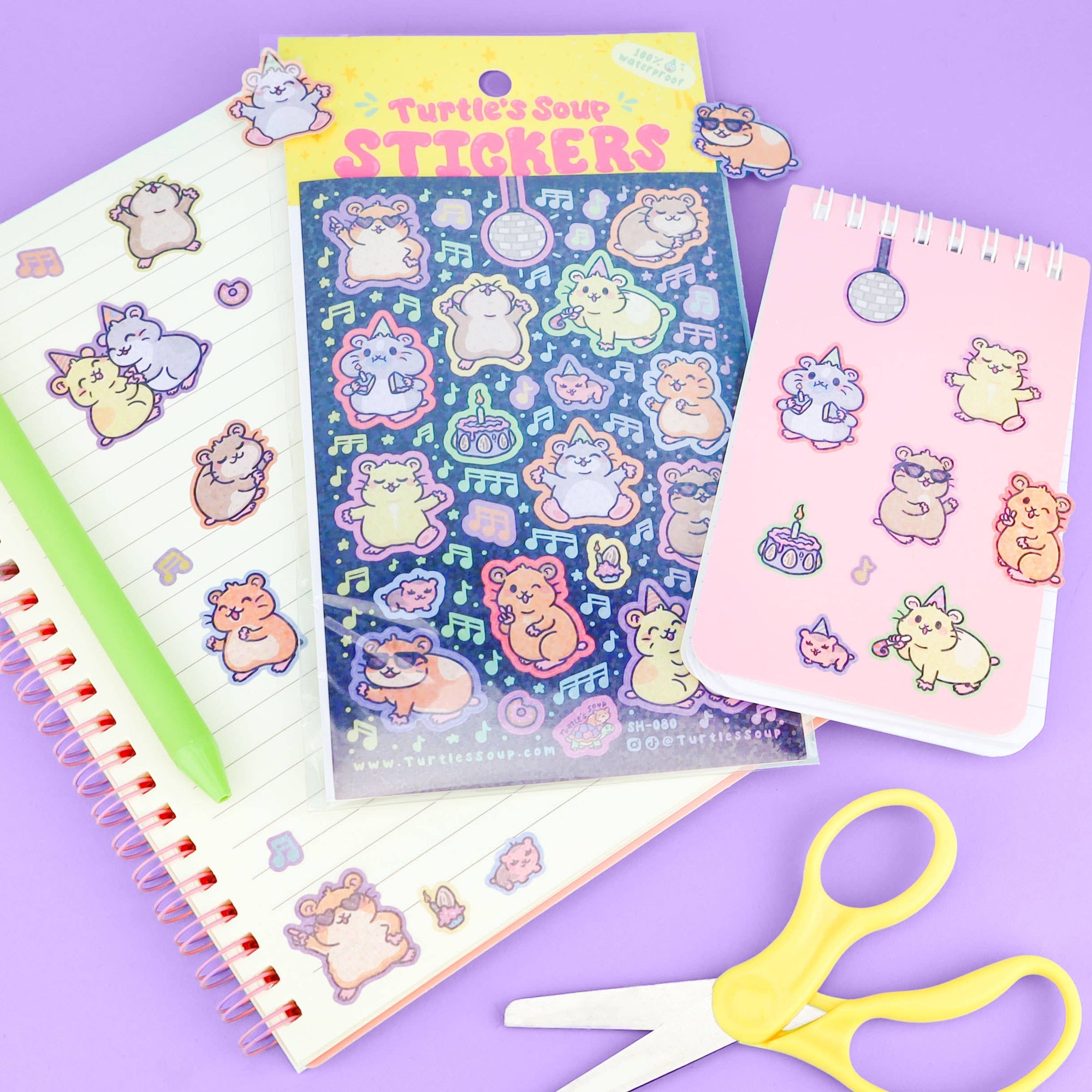 Hamster Dance Party Sticker Sheet
