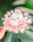 Sakura Duckling transparent VInyl Sticker