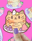 Pancake Kitty Breakfast Vinyl Sticker