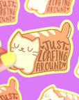 Just Loafing Around Cat Vinyl Sticker