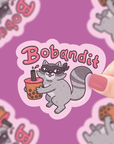 Bobandit Raccoon Boba Vinyl Sticker