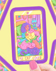 The Cat Lover Tarot Card Vinyl Sticker
