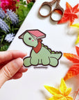 Dinosaur With Book Vinyl Sticker