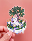 Transparent Bonsai Garden - Unicorn Vinyl Sticker