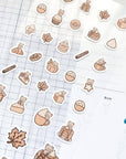 Pumpkin Spice Kuma Sticker Sheet