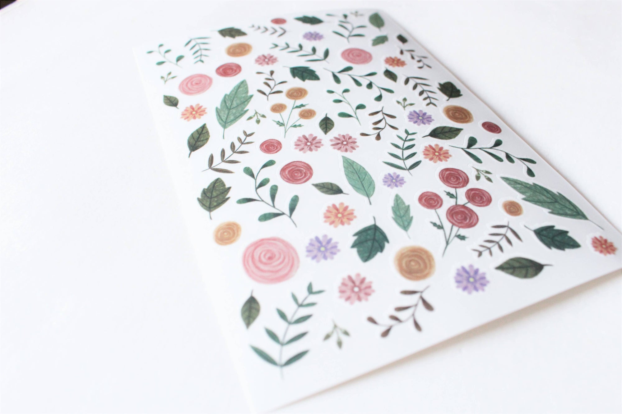 Summer Flowers Rub-On Sticker Sheet