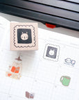 Kubo and Lucy Wooden Rubber Stamps