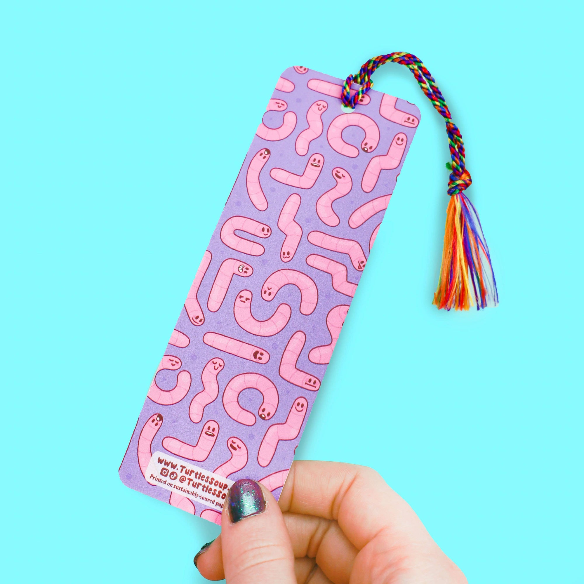 Worms Bookmark with Tassel