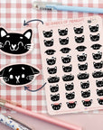 Midnight Cat Mood Sticker Sheet