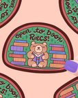 Open to Book Recs Vinyl Sticker