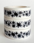Stars Black & White Pattern Washi Tape