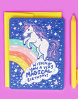 Magical Unicorn Cosmic Birthday Card