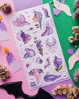 Gothic Garden Slugs Sticker Sheet