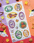 Unicorn Land Critters Sticker Sheet