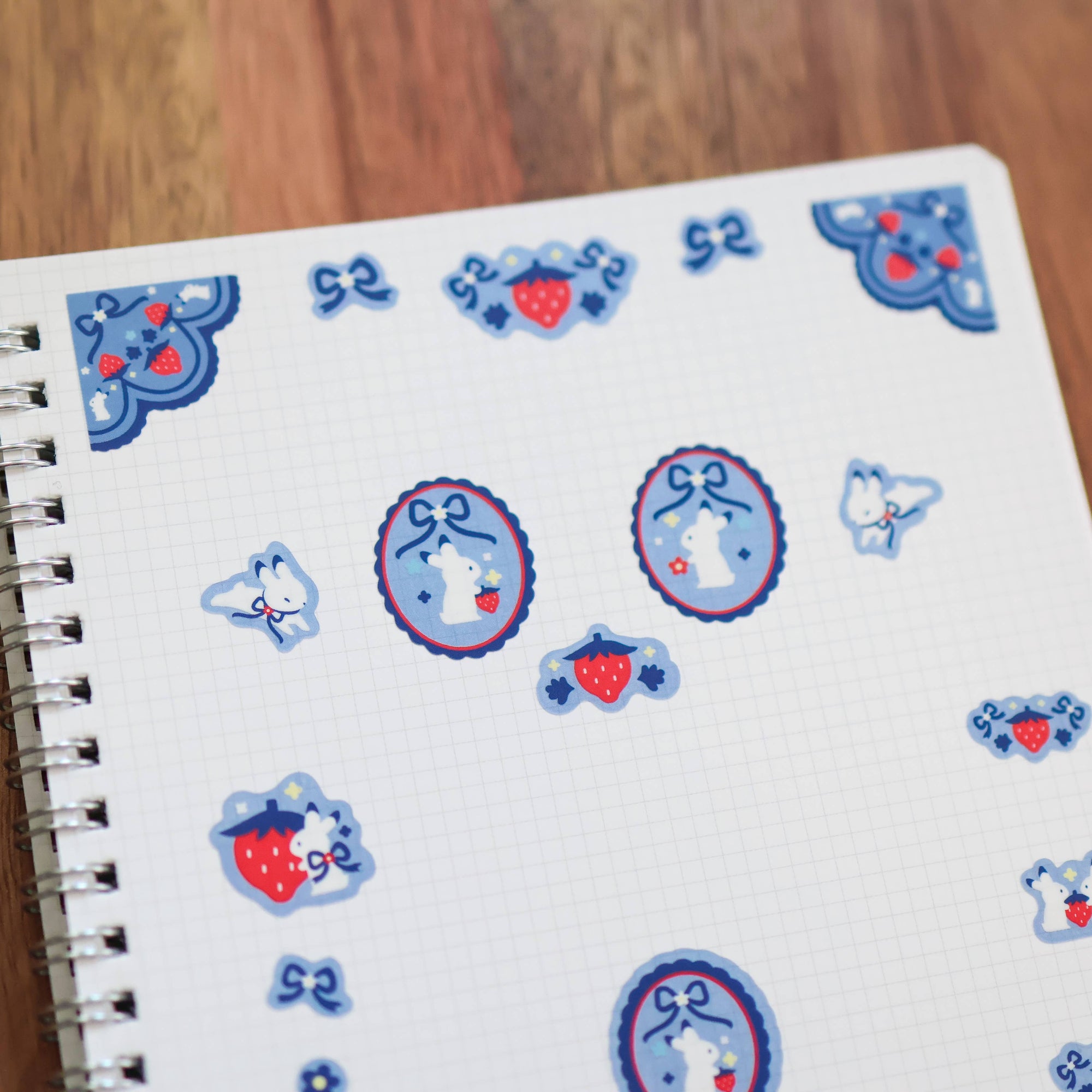 Strawberry Medley Clear Sticker Sheet