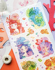 Colorful Coral Girls Sticker Sheet