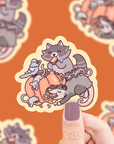 Trash Animal Pumpkin Feast Sticker