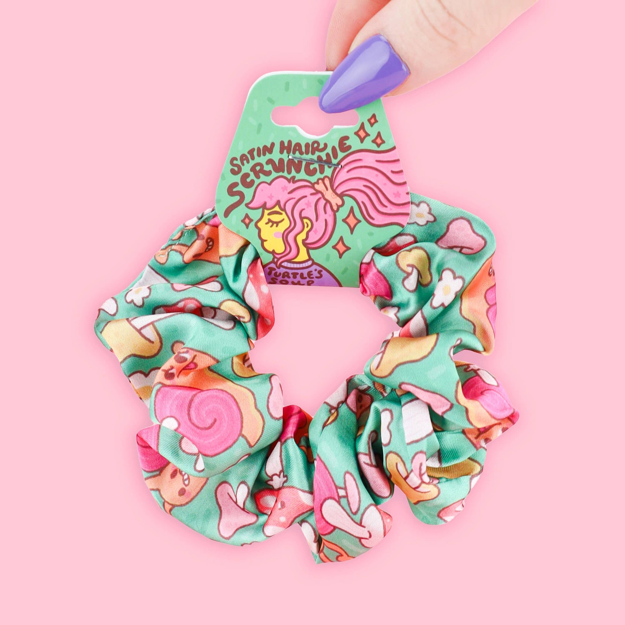 Snail Mushroom Hair Scrunchie