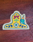 Holographic Blue Bird Brass Clip Vinyl Sticker