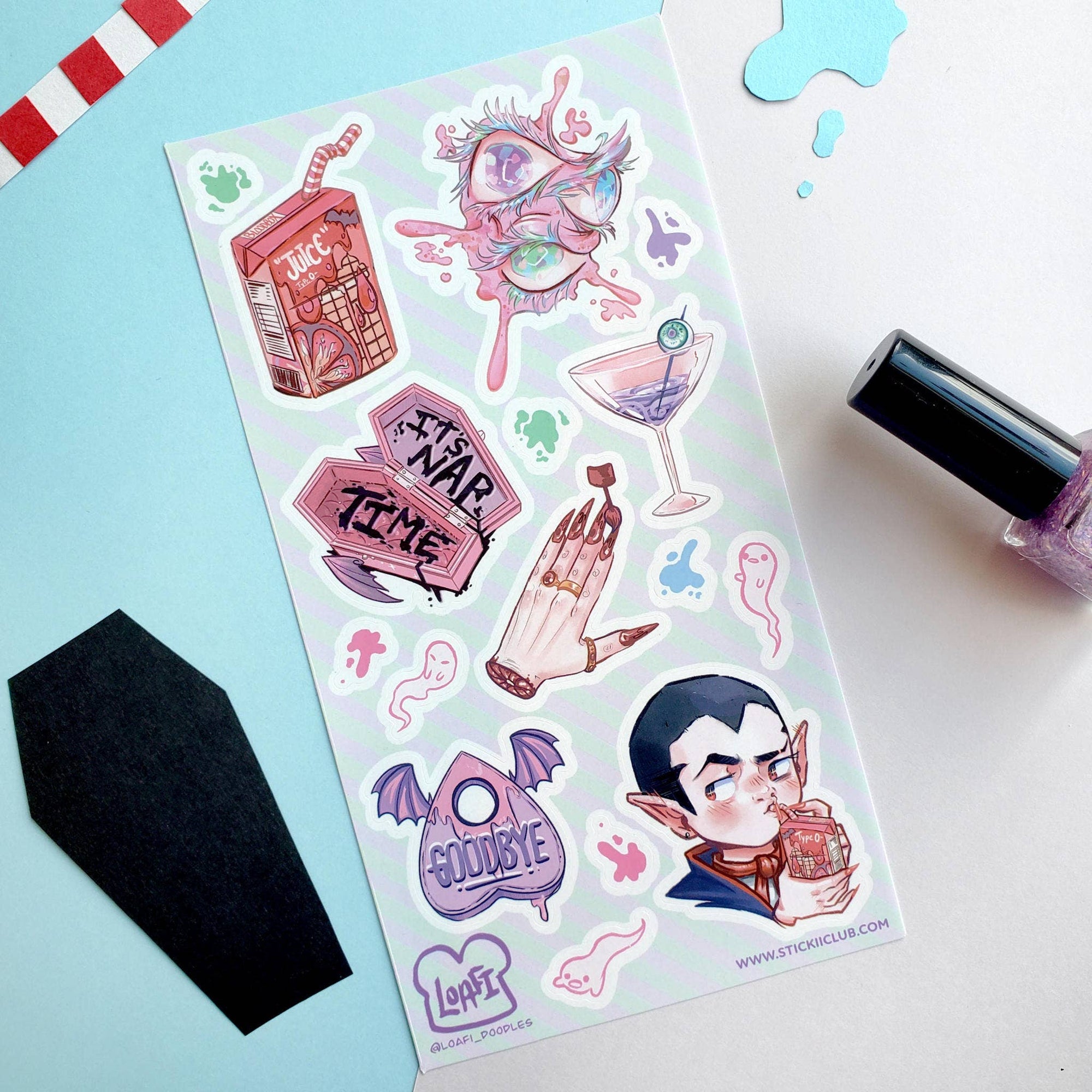 Sweet Creatures of the Night 1 Sticker Sheet