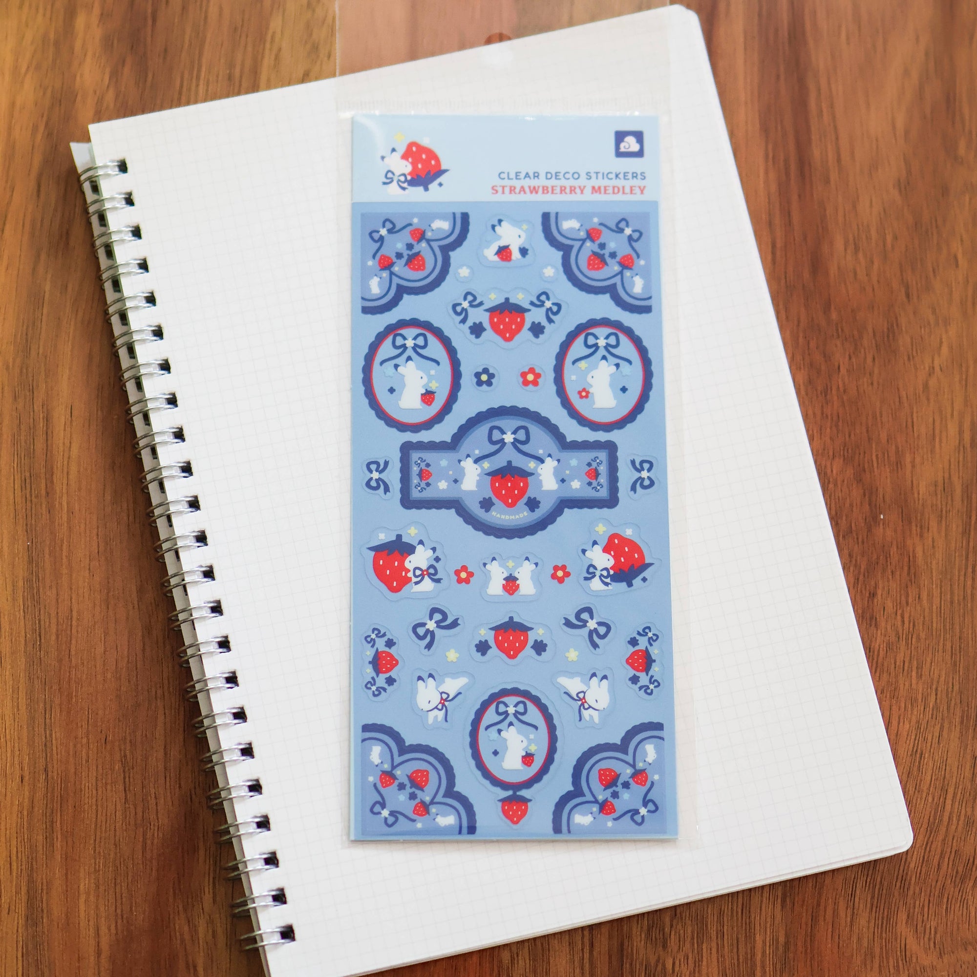 Strawberry Medley Clear Sticker Sheet