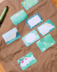 Ducks in Koi Pond Paper Roll Labels