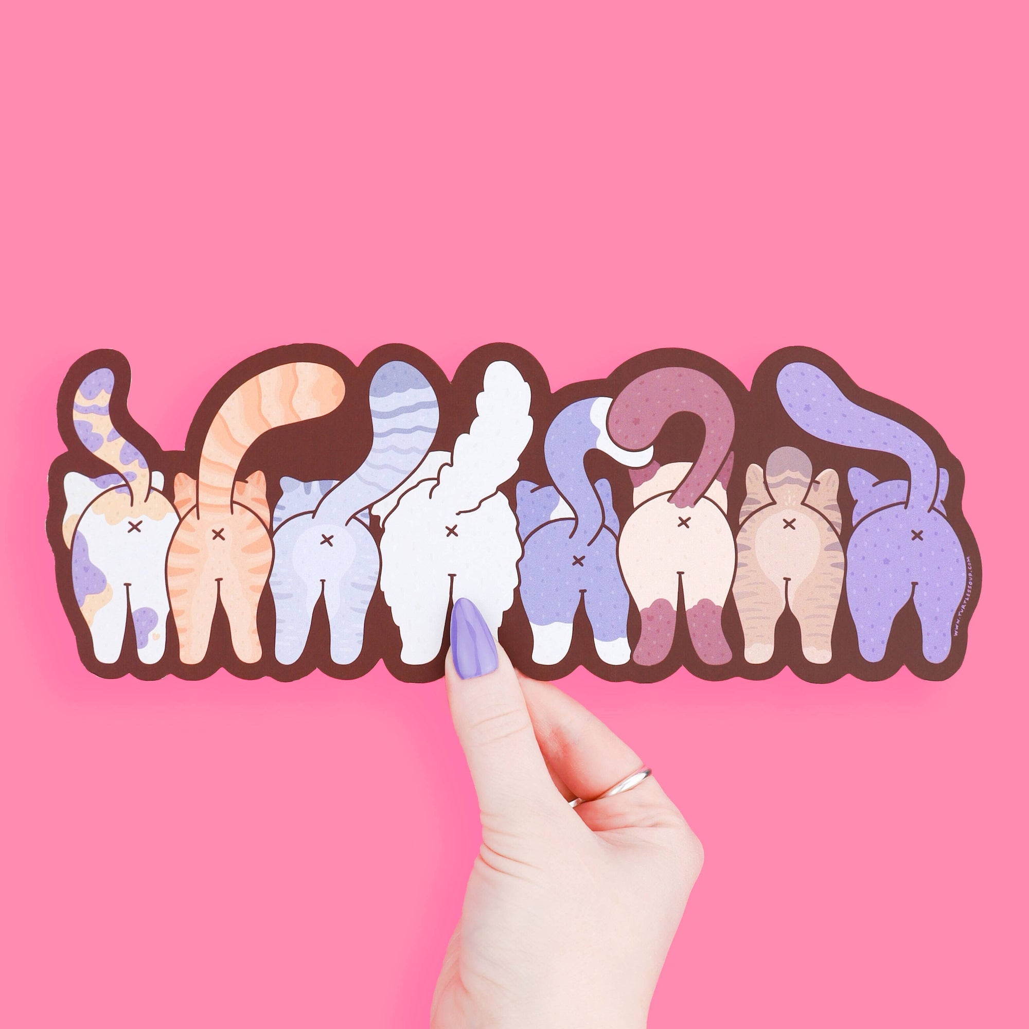 Extra Large Cat Parade Bookmark – Double Sided