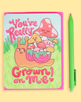 You’ve Grown On Me Snail & Mushrooms Love Card