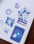 Rabbit and Shooting Stars Washi Sticker Sheet