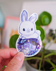 Holographic Bunny Universe Vinyl Sticker