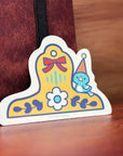 Holographic Blue Bird Brass Clip Vinyl Sticker