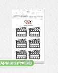 Movie Tracker Planner Sticker Sheet