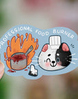 Professional Food Burner Chef Vinyl Sticker