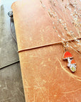Mushroom Enamel Charm